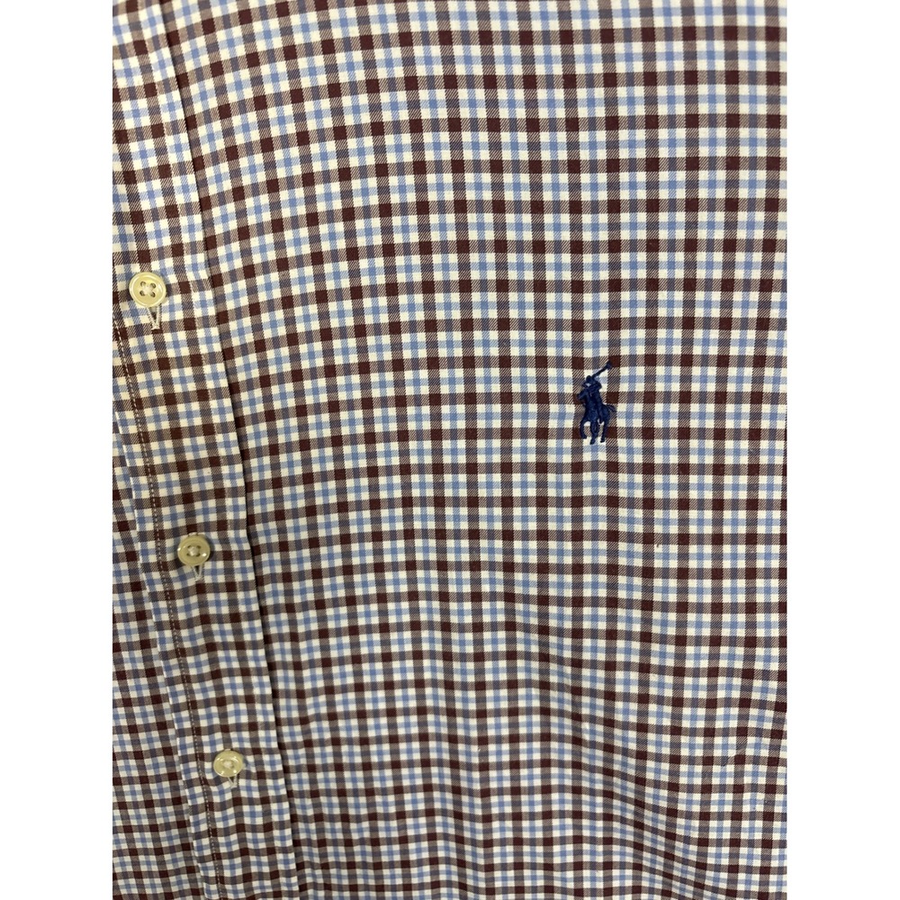 Polo Ralph Lauren Shirt Mens 3XLT Tall Gingham Check Long Sleeve Button Down - Picture 4 of 4